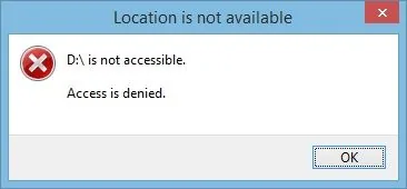 Hard drive access denied